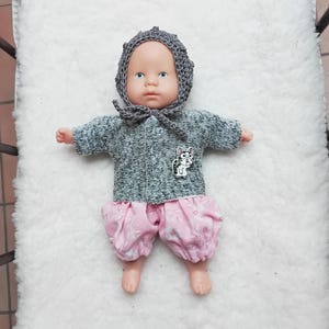 8 inch doll clothes, corolle outfit, child gift, doll 20 cm, mini calin, jacket, pants, hat