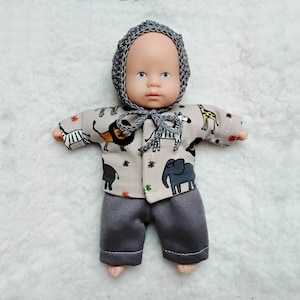 8 inch doll clothes, corolle outfit, child gift, doll 20 cm, mini calin, jacket, pants, hat