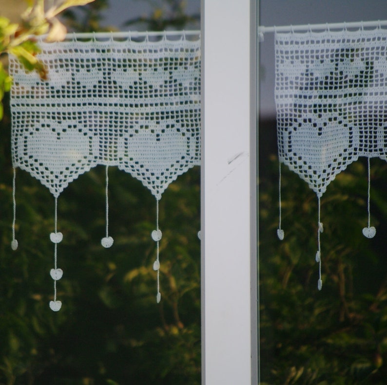 rideaux de cuisine au crochet