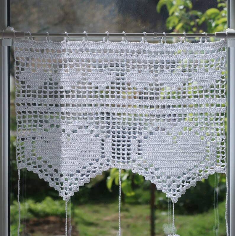 rideaux de cuisine au crochet