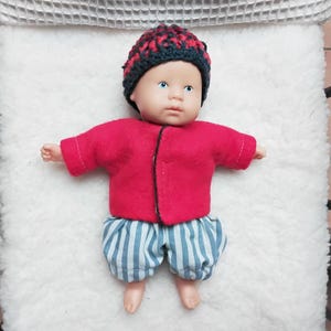 8 inch doll clothes, corolle outfit, child gift, doll 20 cm, mini calin, jacket, pants, hat