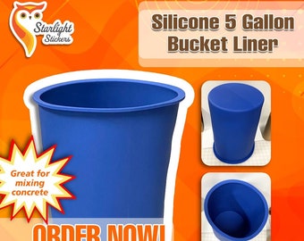 5 gallon silicone bucket liner for quick clean up when mixing plaster concrete mortar thinset or mud