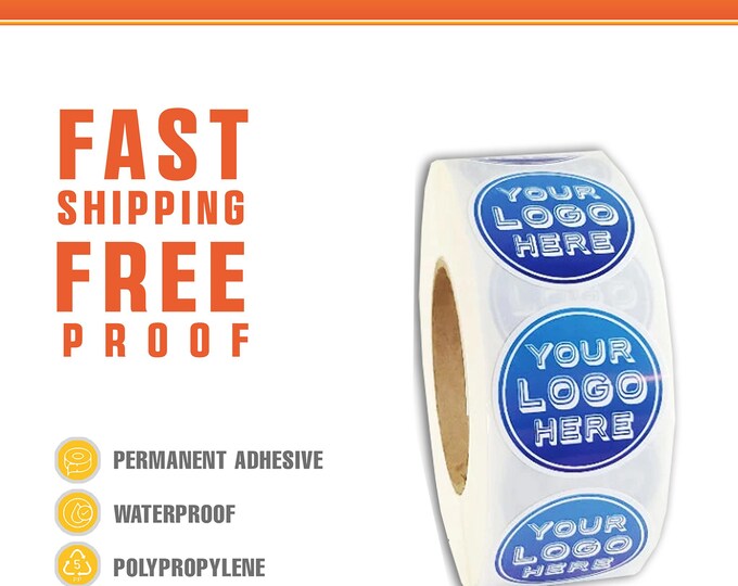 Custom Glossy Circle Labels on a Roll for Small Business