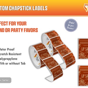 Chapstick Labels, Chapstick Stickers, Any size label,