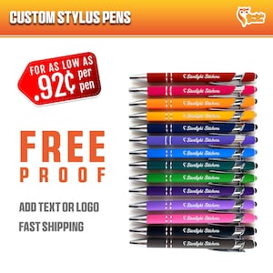 Bulk Custom Pens - Laser Engraved Personalized pen - promotional marketing custom pen with text and your logo