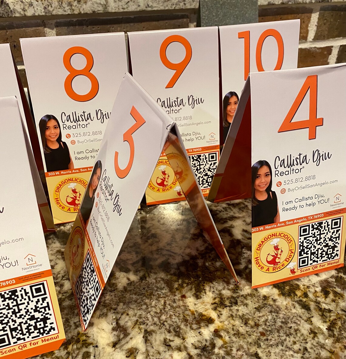 10 Custom Table Tents for restaurant or advertising anywhere. Etsy