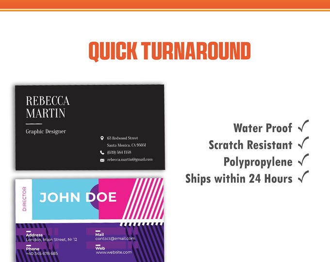 Business Card Stickers, Business Card Size Stickers, Information Stickers