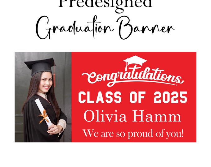 Predesigned Graduation Banner - Next Day Production