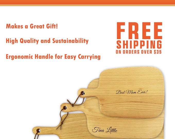 Personalized Wooden Cutting Board - Engraved Kitchen Gift