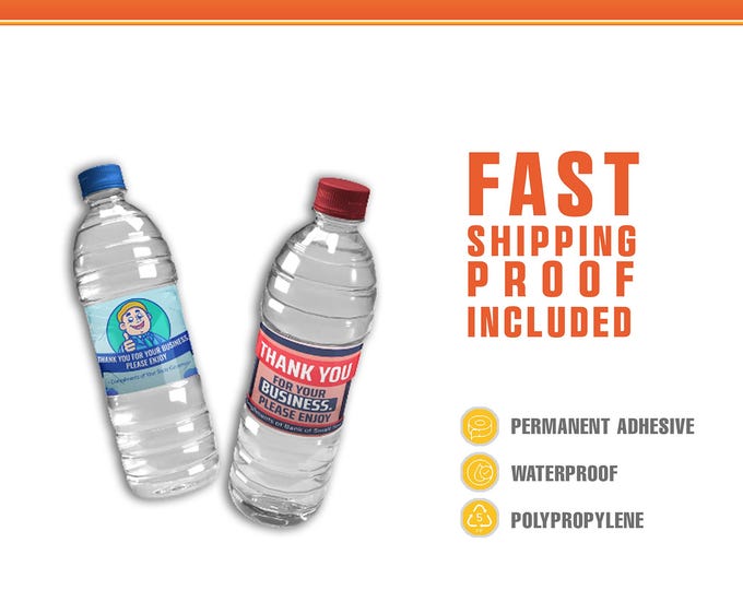 Custom Water Bottle Labels, Custom Water Bottle Stickers
