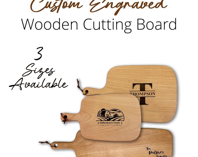 Personalized Wooden Cutting Board | Engraved Gift | Realtor Housewarming Gift