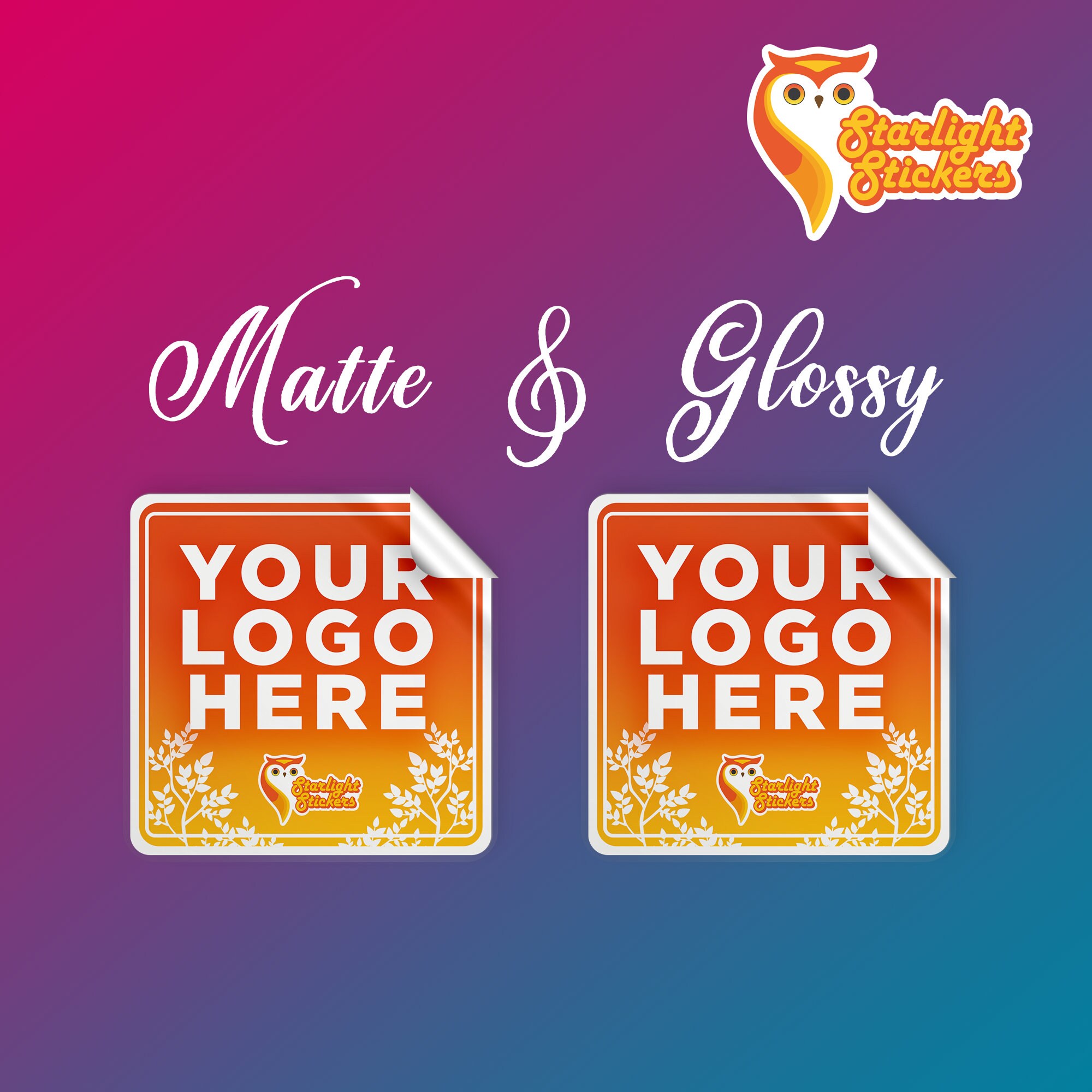 Custom Square Labels and Stickers On a Roll, Add your own logo, custom sizing