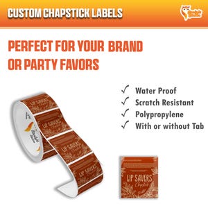 Chapstick Labels, Lip Balm Stickers