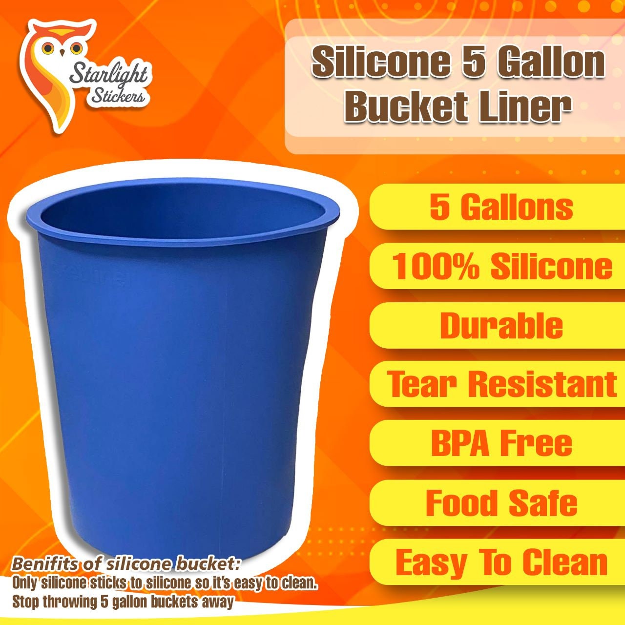 5 Gallon Bucket Liner  6 Gallon Bucket Liner