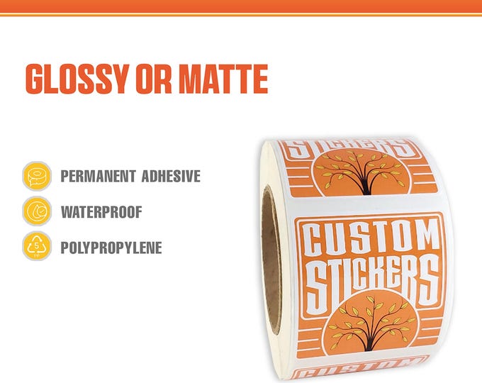 Custom Square Labels on a Roll for Small Business