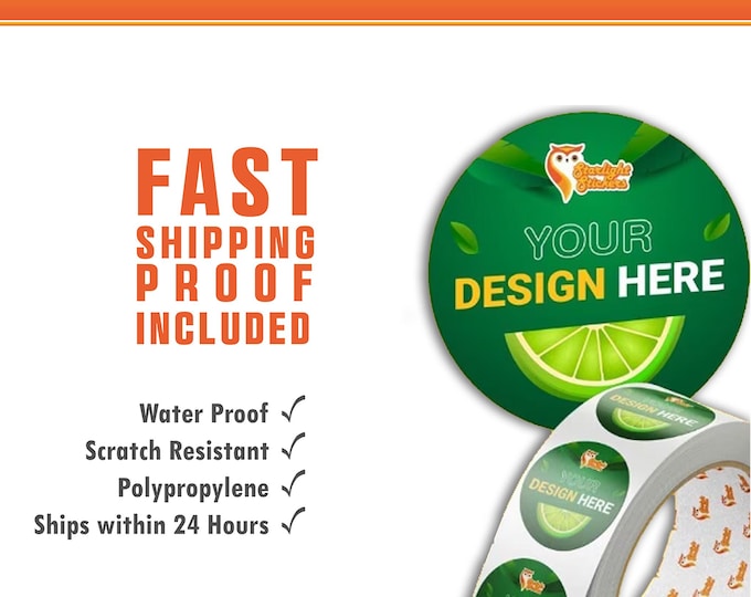 3 inch Circle Stickers - Waterproof Custom Labels