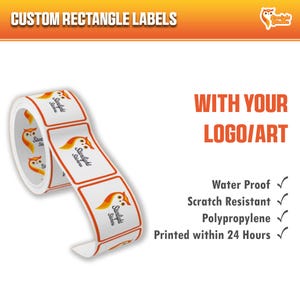 Custom Stickers Rectangle - Customized Labels with logo - full color