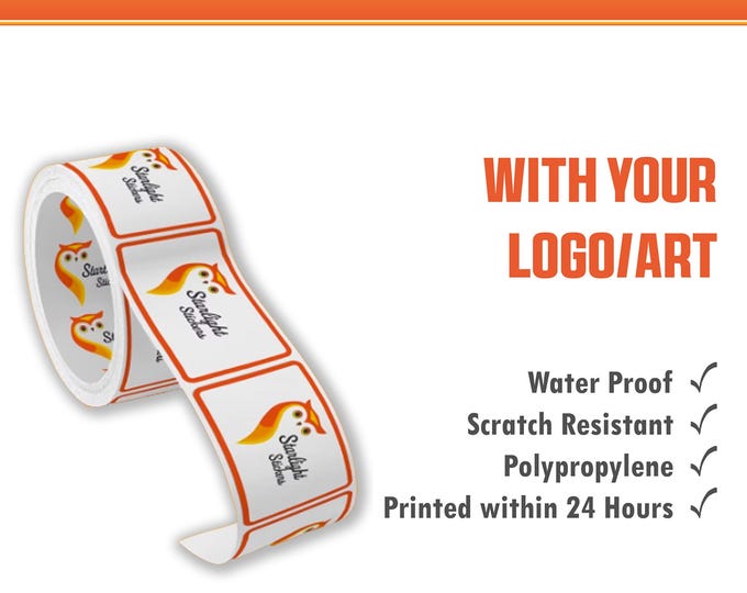 Custom Stickers Rectangle - Customized Labels with logo - full color