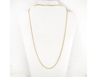 12K Gold Filled Rope Chain - 24 inch