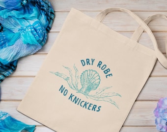 Torba Dryrobe No Knickers z bawełny organicznej | Prezent z motywem dzikiego pływania