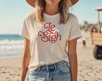 Maglietta con slogan francese Le Sigh - Maglietta retrò in stile parigino