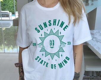 Sunshine State of Mind T-Shirt: White Cotton Unisex Tee