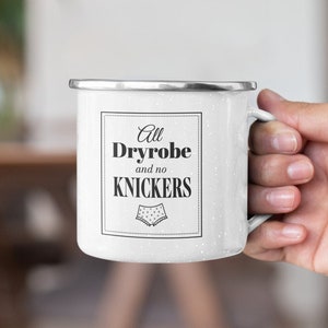 All Dry Robe No Knickers Wild Swimmer Enamel Mug Coffee Mug Tea Mug Sea Swimmer Gift