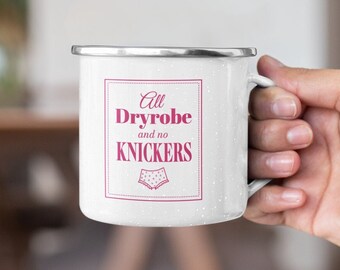 Emaille mok Dryrobe No Knickers | Grappig wildzwemcadeau