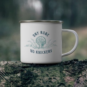 Wild Swimmer Enamel Mug Coffee Mug Dryrobe No Knickers Tea Mug Sea Swimmer Gift