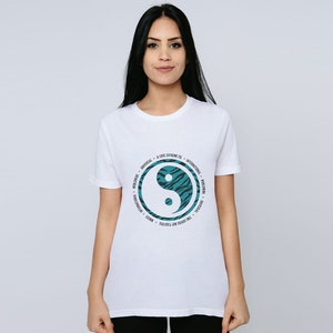 Yin Yang Shirt, turquoise tee, yin to your yang, chinese philosophy