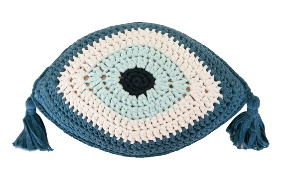evil eye throw pillow