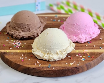 Fake Ice Cream | Realistic Ice Cream Decor | Summer Tiered Tray Bowl Filler