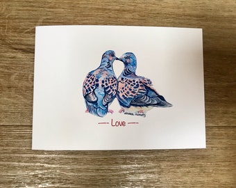 Carte de salutation de tortue dans l’amour