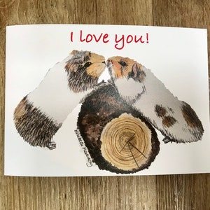 Meerschweinchen In Love Grußkarte