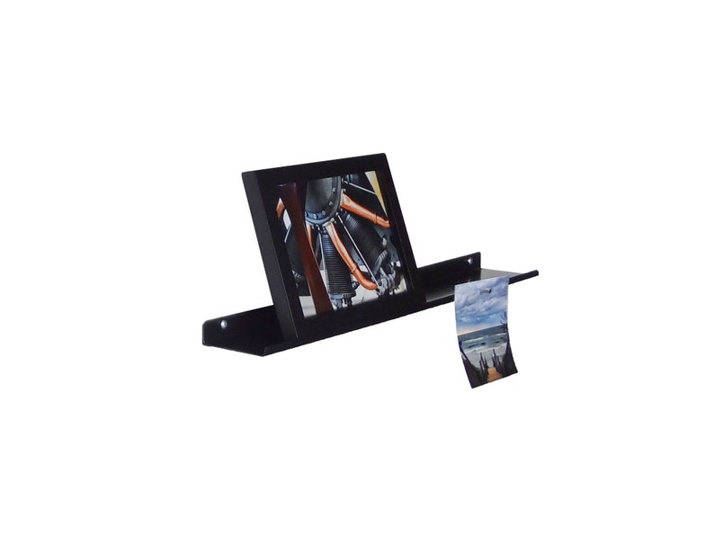 Black Minimal Metal Floating Ledge Photo Shelf Art Ledge Etsy