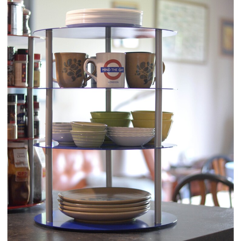 Multi Tier Red Lazy Susan 16 Diameter Professional Etsy