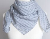 vintage scarf, Square scarf, plaid scarf, sheer polyester scarf, women scarf 88cm 34 quot geometric scarf gray STAINS