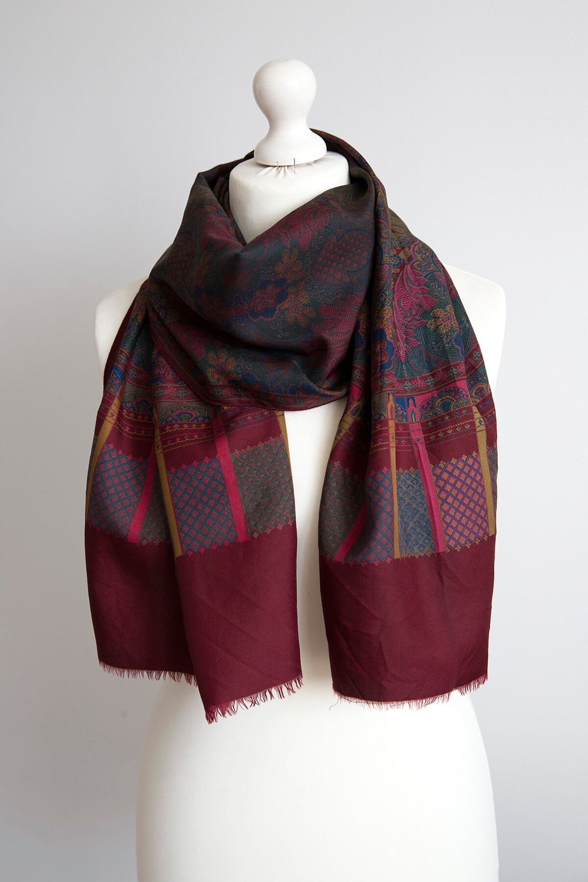 thick silk scarf