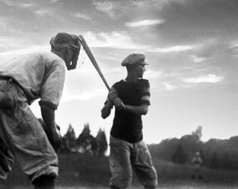 Ett vintage basebollfoto - digital nedladdning