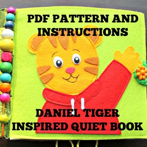 Quiet book pattern and instructions, Daniel Tiger inspired , complete book, cover and 7 activity pages #4