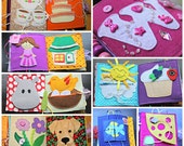 Quiet book for toddlers, age 1-4 years, personalised busy book