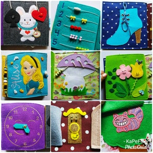 Ali ce quiet book, busy book for toddler girl