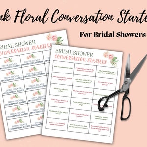 Pink Bridal Shower Conversation Starters
