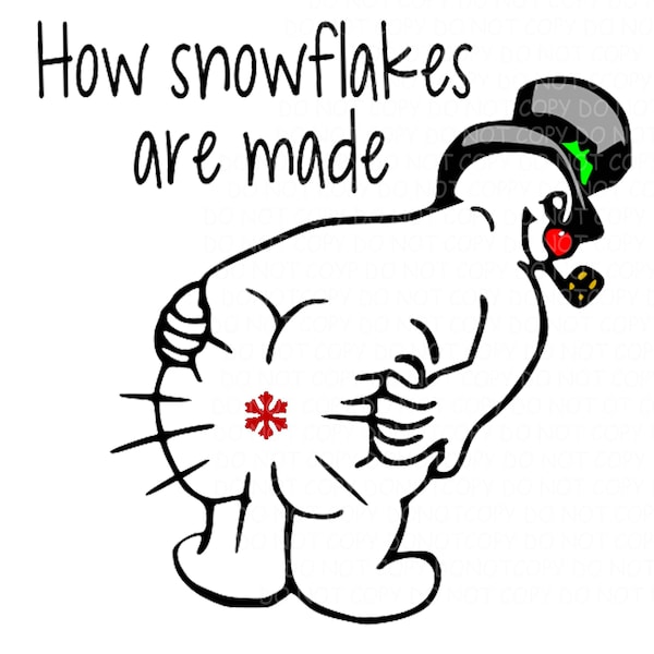 How snowflakes are made, farting Frosty SVG file