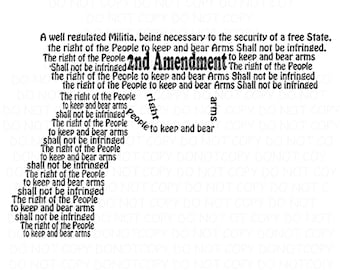 Droits du 2e amendement. Le droit du peuple de garder et de porter des armes ne doit pas être violé pistolet SVG PNG fichier numérique