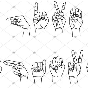 Give Thanks in Sign Language SVG PNG digital file format Thanksgiving Christmas