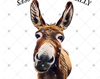 Donkey Bundle 5 designs Sublimation white toner PNG files funny sayings