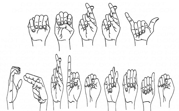 Merry Christmas sign Language SVG PNG digital file | Etsy