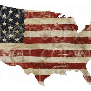 USA with flag blank