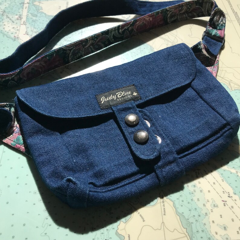 blue jean fanny pack